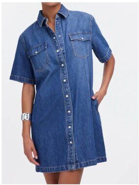 madewell ribbed swingy tee dress Madewell Ribbed Swingy Tee Dress Size Large